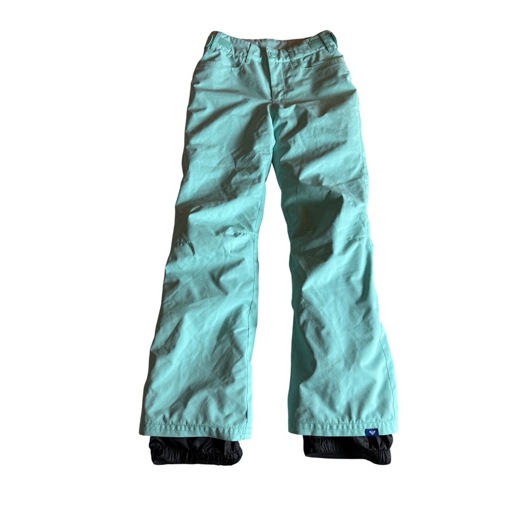 Roxy Backyard Girls Snow Pants Aqua Blue DryFlight 10K Ski Snowboard Size 16 XXL